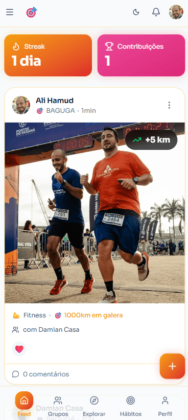 Screenshot do app Metas da Galera